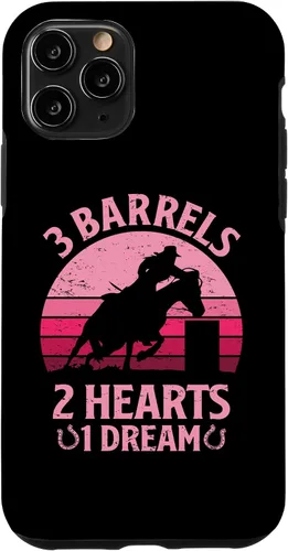 Vista 27 de iPhone 16 3 Barrels 2 Hearts 1 Dream Barrel Racer Barrel Racing Rodeo Case