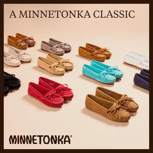 Vista 4 de Mocasín Minnetonka Kilty de gamuza para mujer Tela Arizona