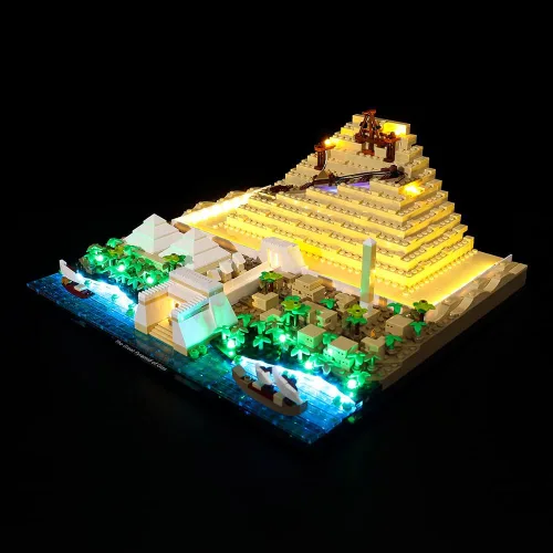 Vista 3 de Kyglaring Kit de iluminación LED diseñado para Lego Great Pyramid of Giza 21058 (sin modelo) Architecture Landmark Collection Model Building Set