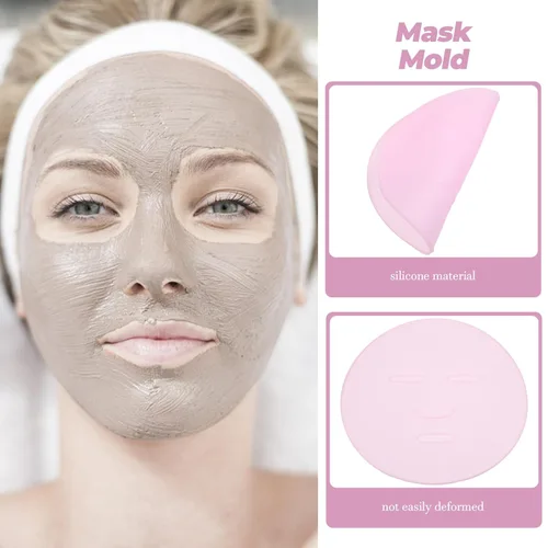 Vista 9 de LEORX Paquete de 2 bandejas de máscara de colágeno reutilizable para mascarilla facial para hacer algas marinas y barro, placa facial para salón