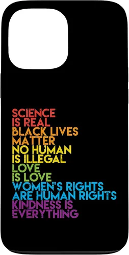 Vista 24 de Science is Real Black Lives Matter Rainbow LGBT Pride Gift Case for iPhone 17