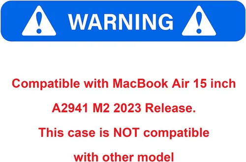 Vista 2 de Funda compatible con MacBook Air de 15 pulgadas 2025 2024 2023 versión M4 A3241 M3 A3114 M2 A2941 Pantalla de retina líquida Touch ID, funda Rosa