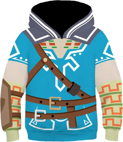 Vista 6 de Sudadera con capucha con estampado 3D para niños, sudadera de manga larga con capucha para Halloween, disfraz de cosplay para niños