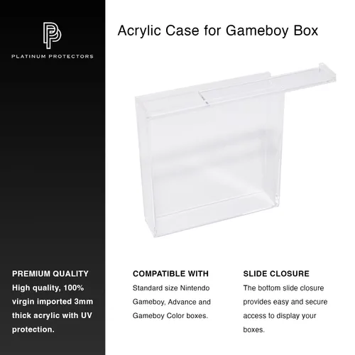 Vista 3 de Acrylic Display Case for Nintendo Game Boy & Advance Boxes Premium UV Protection