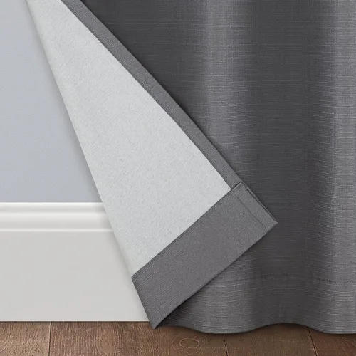 Vista 6 de Eclipse Talisa - Cortinas opacas aisladas para ventana de sala de estar (2 paneles), 37 x 63 pulgadas, color gris