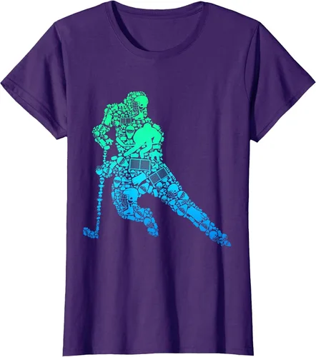 Vista 45 de Jugador de hockey sobre hielo Camiseta de hockey sobre hielo para hombres y niños Asphalt Grey