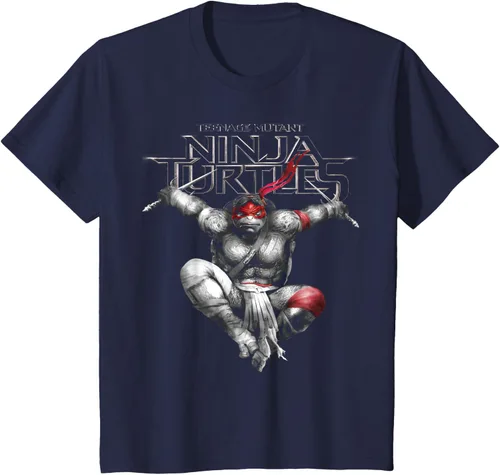 Vista 11 de Teenage Mutant Ninja Turtles Raphael Action Jump Camiseta Negro