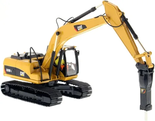 Vista 2 de Diecast Masters Excavadora hidráulica Caterpillar 320D L con martillo - Core Classics Series 85280C