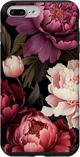 Vista 12 de Carcasa para iPhone 17 con diseño floral de peonía rosa magenta y rubor