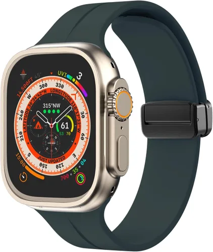 Vista 14 de Banda magnética compatible con Apple Watch de 38mm 40mm 41mm 42mm 44mm 45mm 46mm 49mm, mujeres y hombres, correa deportiva de silicona compatible
