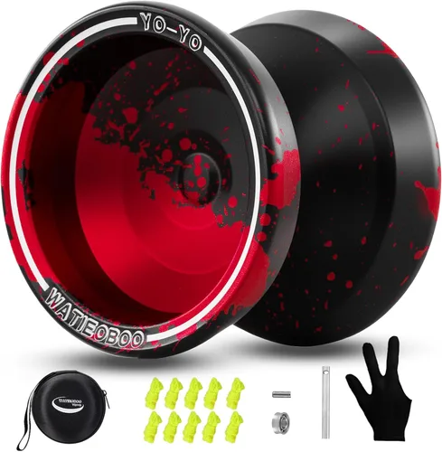 Vista 13 de yoyo Profesional, Yoyo Metálico Sensible para Principiantes, Yoyos No Sensibles para Adultos con Kits de Rodamientos No Sensibles, Guante y 10