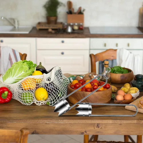 Vista 5 de Descorazonador de semillas de pimiento rojo, 2025 actualizado, reutilizable, lavable, de acero inoxidable, cortador de frutas, herramienta para 1