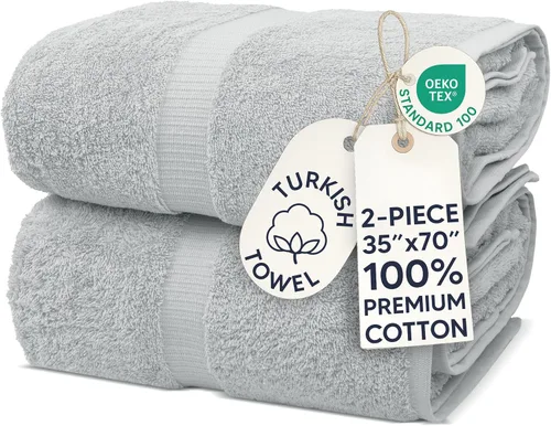 Vista 93 de Chakir Turkish Linens - Toallas turcas de 100% algodón, suaves y absorbentes (juego de 3 toallas personalizables, color aguamarina)