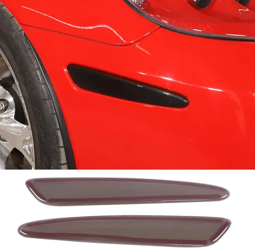 Vista 2 de Funda para faro antiniebla delantero ahumado para coche, compatible con Chevy Corvette C6 2005-2013, moldura de protección para parachoques