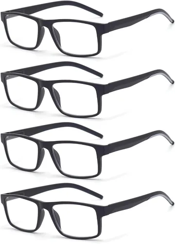 Vista 2 de Reading Glasses for Men Women, Spring Hinge Readers Glasses, Blue Light Blocking Lens Eyeglasses SR20523