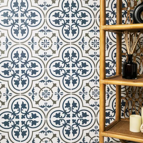 Vista 13 de MSI Zenzibar Encaustic - Azulejo de pared de porcelana mate de 8 pulgadas x 8 pulgadas para baño, azulejo de piso y salpicadero de cocina Azila
