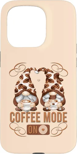 Vista 14 de iPhone 16 Funny Coffee Mode On For Women With Cute Coffee Gnomes Case