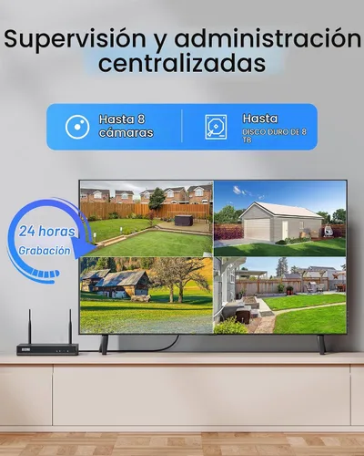 Vista 6 de ZOSI 8CH 3MP 2K Wireless Security Camera System Outdoor, 4 x WiFi IP Camera