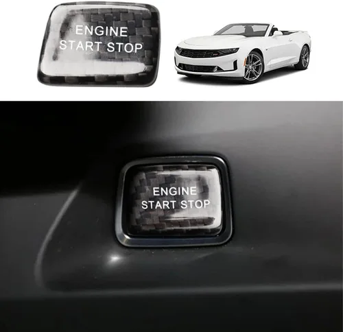 Vista 28 de Calcomanía de fibra de carbono para perilla de ventilación de aire acondicionado, cubierta interior para Chevrolet Camaro 2016 2017 2018 2019 2020