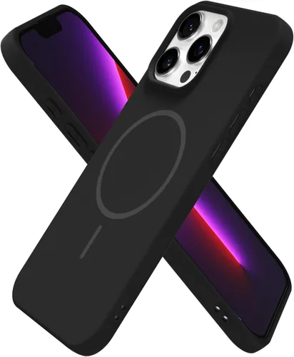 Vista 21 de Oakxco Funda de Silicona Mag Safe para iPhone 12 Pro Max, Funda Magnética Delgada y Fina Compatible con Carga Inalámbrica MagSafe, Bonita Funda