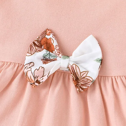 Vista 6 de Conjunto de pantalones florales de manga larga para bebés y niñas pequeñas para otoño e invierno
