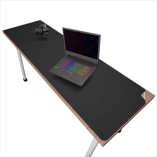 Vista 37 de Vyaaa 63" x 24" PU Leather Desk Mat, Black Large Mouse Pad Extra Large Office Desk Mat, Non-Slip Desk Blotter, Laptop Desk Pad, Waterproof Desk