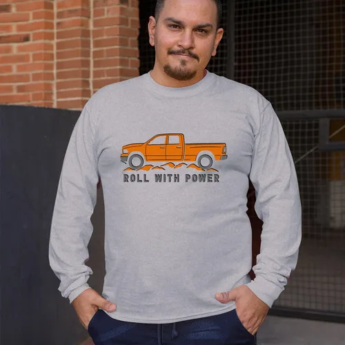 Vista 213 de Tee Hunt Camisetas gráficas y camisetas sin mangas para hombre Roll with Power Pickup Truck