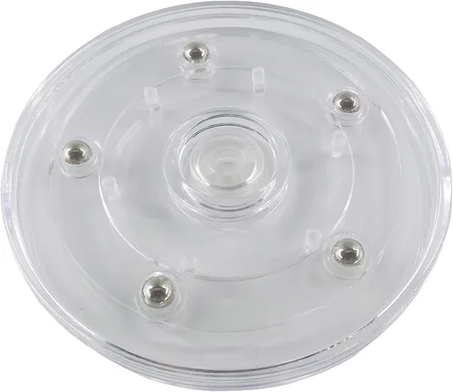 Vista 7 de FixtureDisplays® Organizador giratorio de plástico negro de 4 pulgadas Lazy Susan para estante de especias, mesa, pastel, cocina, despensa