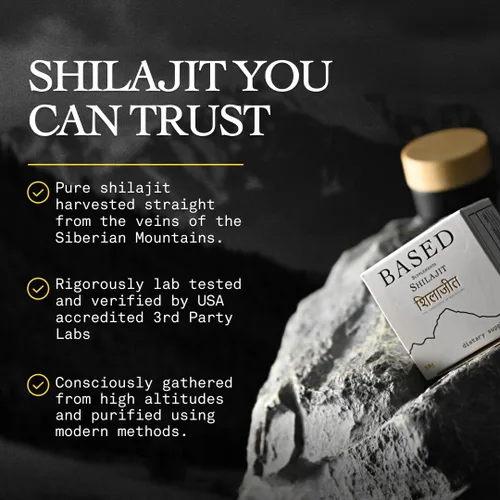 Vista 2 de Shilajit basado Resina pura de Shilajit con máxima potencia, energía y apoyo inmunológico para hombres y mujeres, rica en ácido fúlvico y más