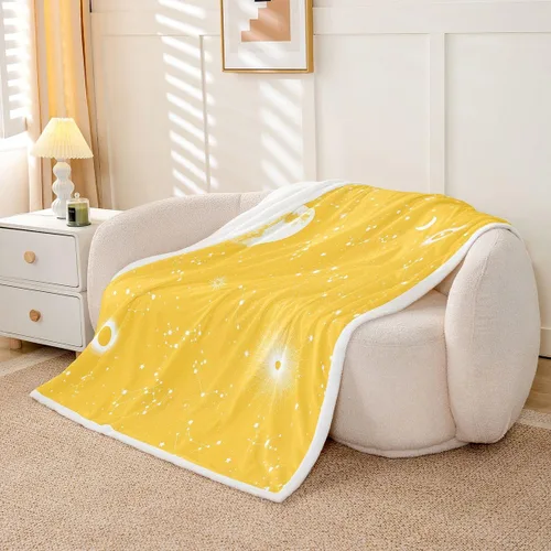 Vista 17 de Erosebridal Galaxy Fleece Blanket 40x50 Constellation Fuzzy Plush Throw for Sofa Couch Black Nebula Stars Sherpa Blanket Outer Space Starry Sky