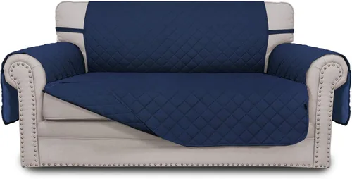 Vista 118 de Easy-Going - Funda reversible para sofá, resistente al agua, con varillas de espuma y correas elásticas, protector de muebles para mascotas y perros