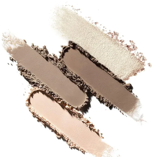 Vista 3 de Boobeen Paleta de maquillaje de contorno de iluminador, paleta de bronceador mate, contorno de cara, iluminar, paleta de maquillaje en polvo, brillo