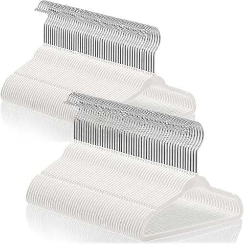 Vista 15 de Casafield 100 perchas de terciopelo para bebé, tamaño de 11 pulgadas para ropa de bebés y niños pequeños, color gris