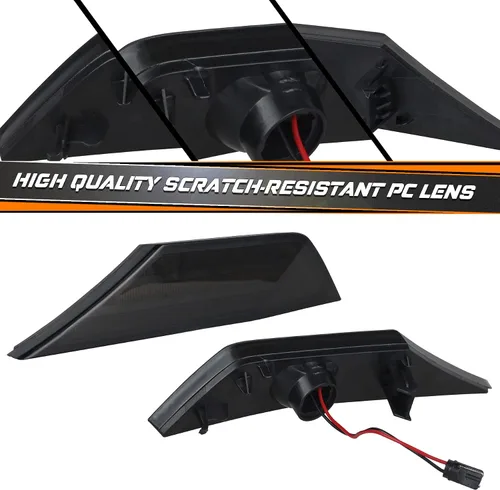 Vista 3 de NDRUSH Luces de marcador laterales delanteras con lente ahumada LED Sidermarker compatible con Honda Civic 2016 2017 2018 2019 2020 2021