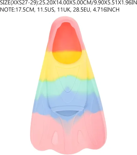 Vista 2 de Luxshiny Aletas de natación de silicona flexibles para aletas cortas ligeras y portátiles para entrenamiento de natación, aletas de esnórquel