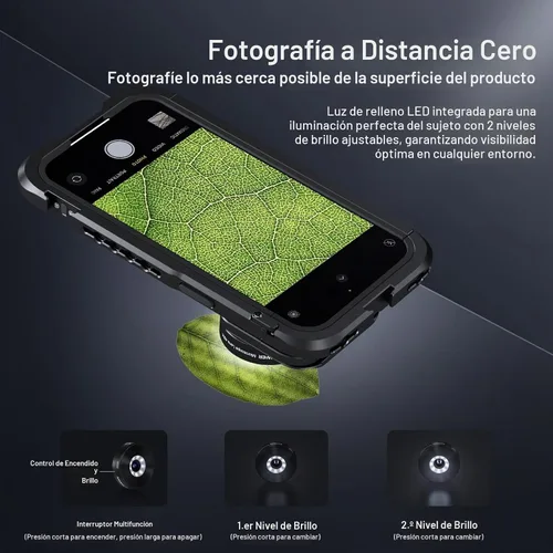 Vista 3 de NEEWER Lente gran angular HD de 18mm 100° para placa posterior de lente con rosca de 17mm, aumento de 0.5X Compatible con SmallRig NEEWER iPhone