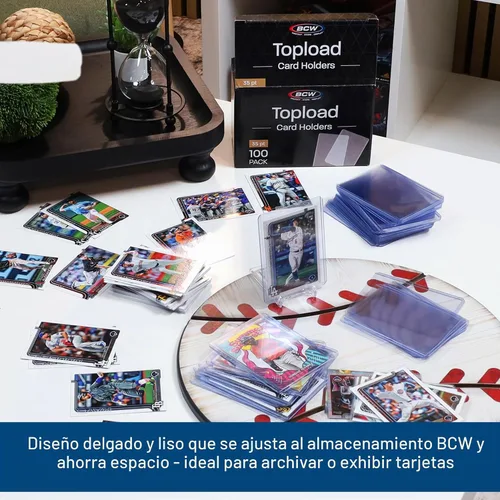 Vista 8 de BCW 3x4 Standard Topload Card Holders for 35 Pt Trading Cards, 100 Count