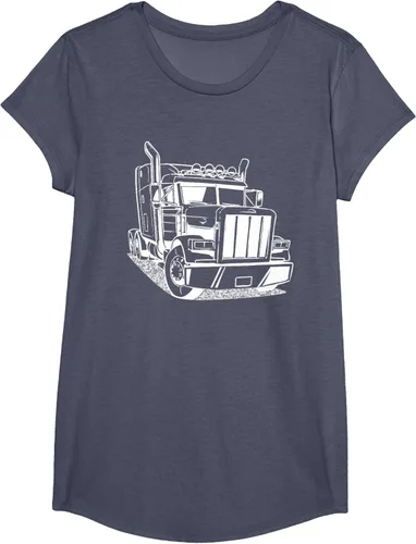 Vista 14 de Diesel Big Rig 18 Wheeler - Camiseta de camionero para camionero, Negro, S