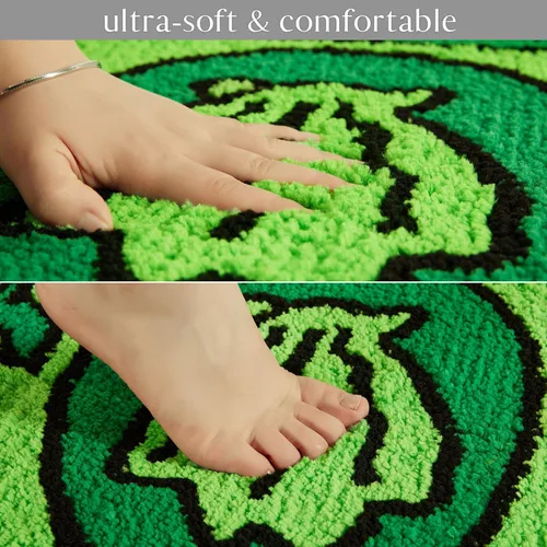 Vista 4 de RoomTalks Linda alfombra de dinero de 3 x 5 pulgadas, divertida, pequeña, para dormitorio de niñas, niños, baño, cocina, dormitorio, antideslizante