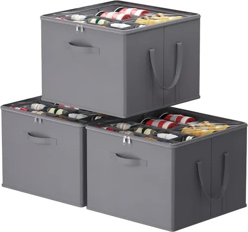 Vista 18 de Lifewit Organizador de almacenamiento de zapatos para armario para 12-16 pares, contenedor de almacenamiento grande de tela con cubierta
