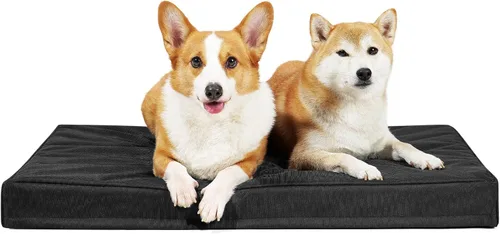 Vista 10 de Cama ortopédica para perros, impermeable y lavable a máquina, cama de felpa para mascotas con parte inferior antideslizante, colchón de espuma