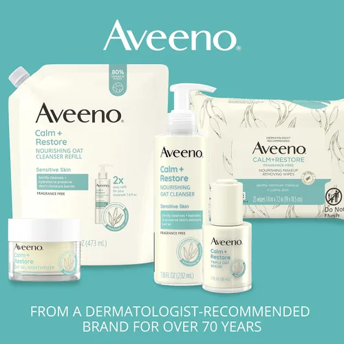 Vista 6 de Aveeno Calm + Restore Exfoliante facial nutritivo PHA diario para pieles sensibles, sin fragancia y fórmula de avena no abrasiva para exfoliar