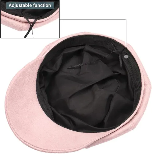 Vista 3 de Newsboy Cabbie Baker - Gorra para mujer, visera de Pageboy, sombrero de papel de marinero ajustable