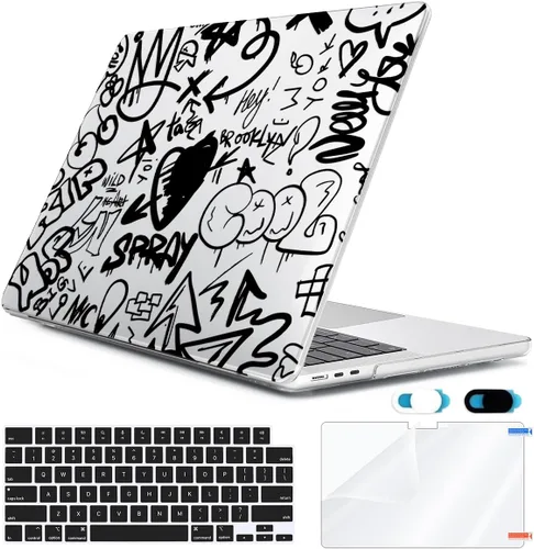 Vista 28 de Compatible con MacBook Air 2026 2025 2024-2022 de 13.6 pulgadas M5 A3449 M4 A3240 M3 A3113 M2 A2681 con Touch ID, carcasa rígida de plástico, hoja