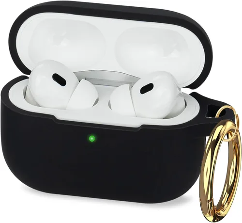 Vista 80 de Compatible con funda AirPods Pro 2019, Gawnock Funda de silicona suave y flexible para funda AirPods Pro para mujeres y niñas con llavero (Caqui)