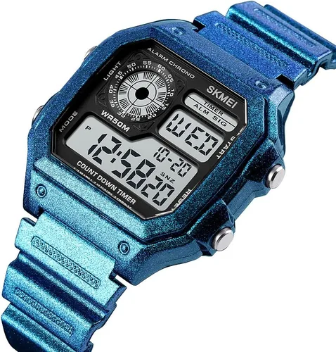 Vista 4 de PASOY Men's Digital Multi-Function Watches Dual Time Alarm Stopwatch Countdown Backlight Waterproof Watch