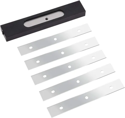 Vista 4 de EHDIS Cuchillas de repuesto de 6 pulgadas para raspador de pintura, cuchillas de acero inoxidable para raspadores de ventana, doble filo, paquete