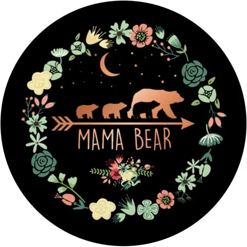Vista 5 de Mama Bear Pop Socket Oro Rosa con 3 Cubs - PopSockets Grip y Stand para Teléfonos y Tabletas