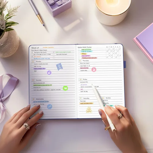 Vista 7 de Forvencer - Agenda semanal y mensual simplificada para 2026, agenda semanal y mensual simplificada, lindo cuaderno organizador diario, diario