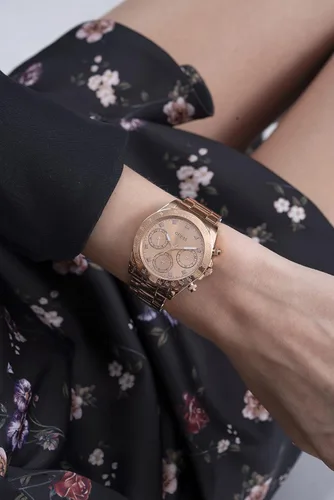 Vista 7 de GUESS US Women's Rose Gold-Tone Multifunction Watch